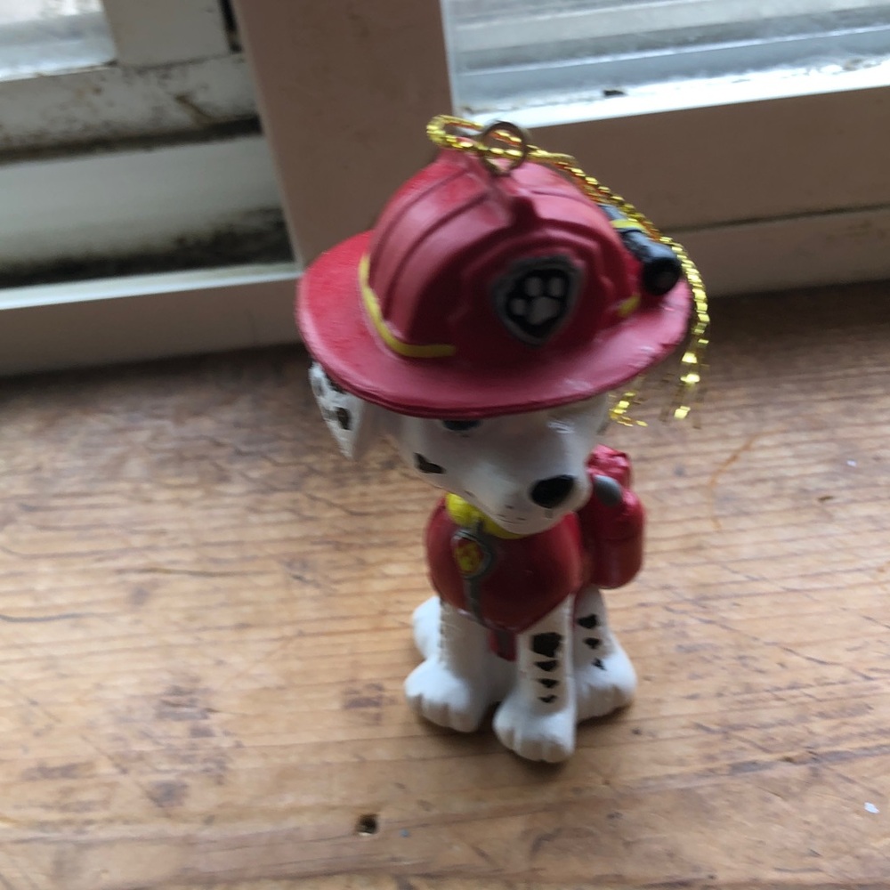 Red Dalmatian Firefighter Dog Ornament - Pet Dog Figurine